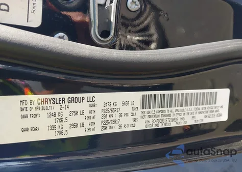 2014 Dodge Journey Sxt z USA, uszkodzony, nr VIN 3C4PDCBG1ET210826